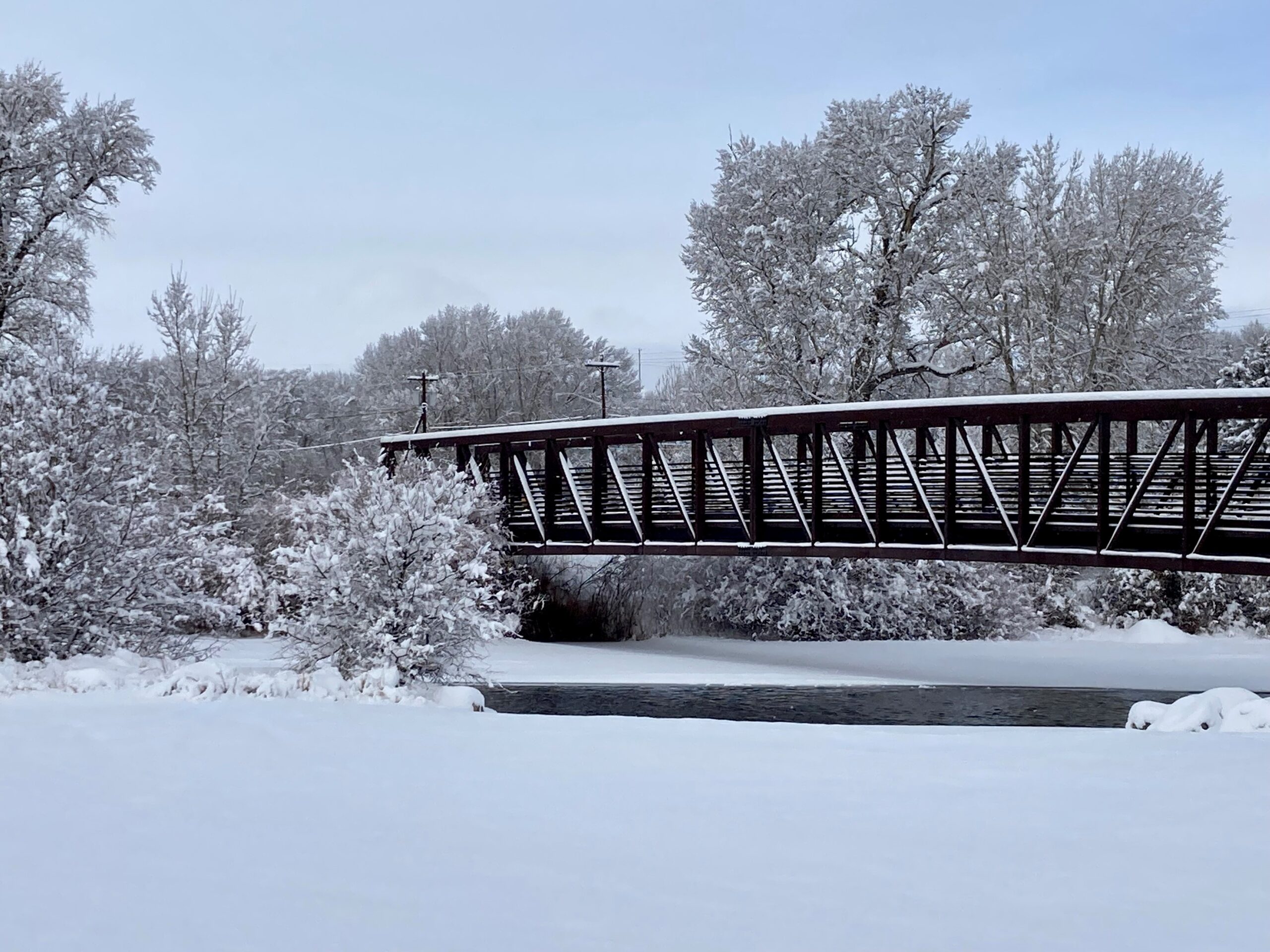 Whitewater Park Bridge in Snow