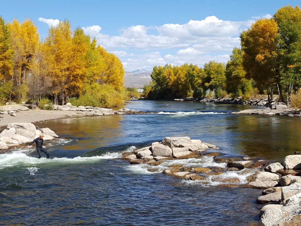 Surfing the Gunnison Whitewater Park